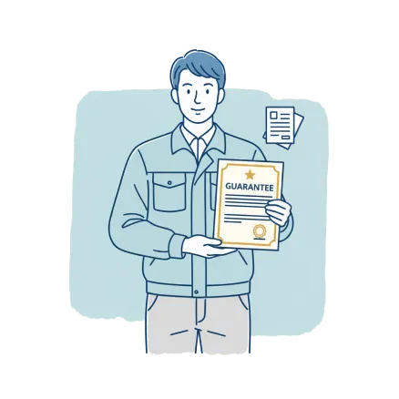 メーカーと連携した保証体制